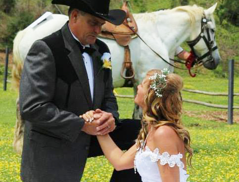 wedding proposal goldrush stables horseback rides